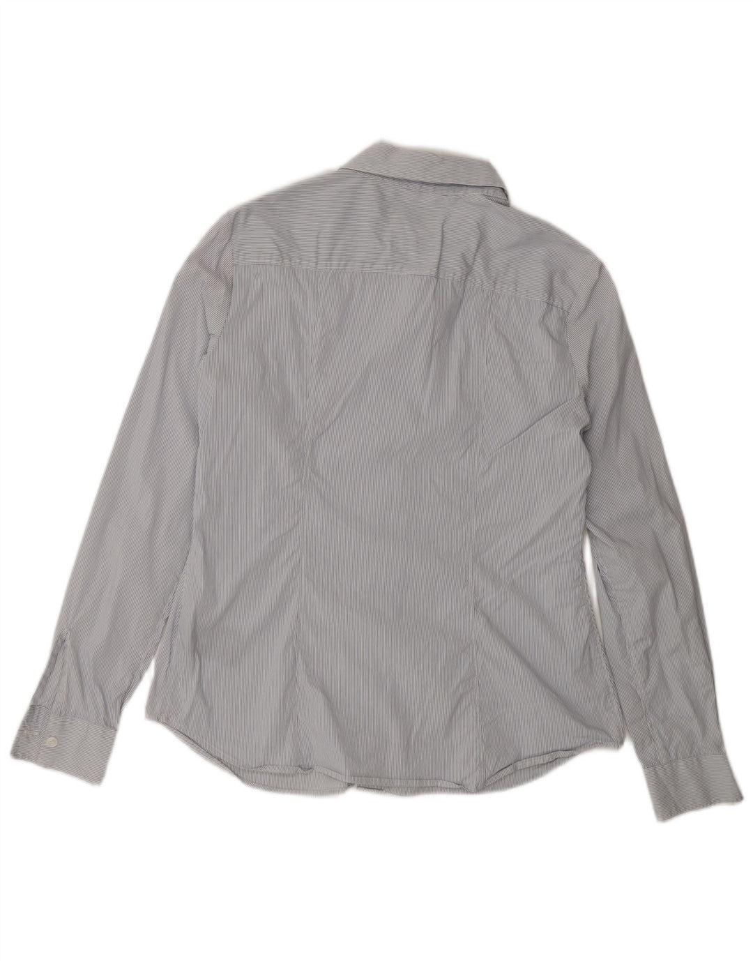 Camisa feminina G-Star UK 14 algodão listrado azul médio