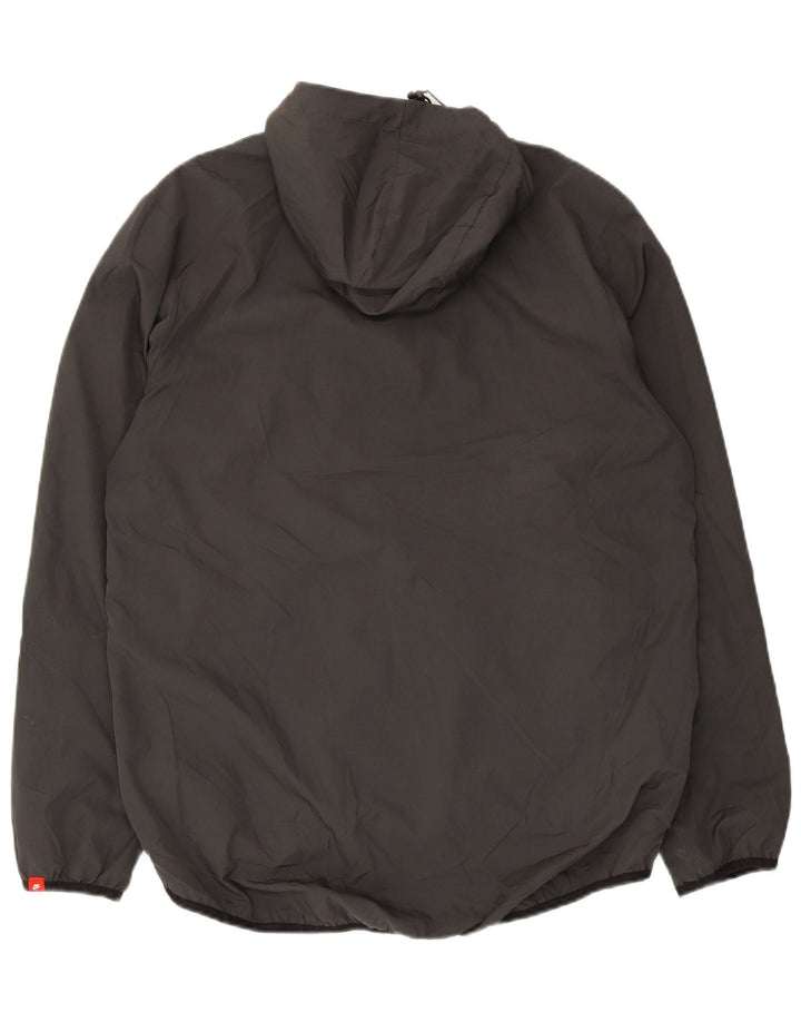 Jaqueta de chuva masculina Nike com capuz UK 38 poliéster preto médio