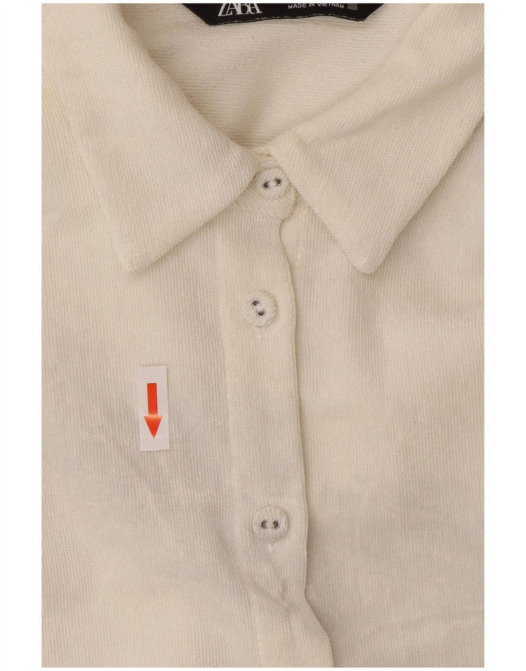 Zara Camisa Oversized Feminina UK 14 Médio Poliéster Branco