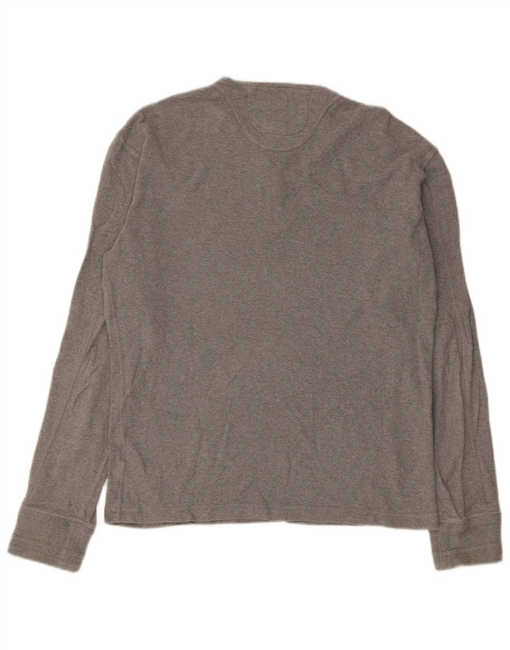 Top masculino Superdry manga comprida XL algodão cinza