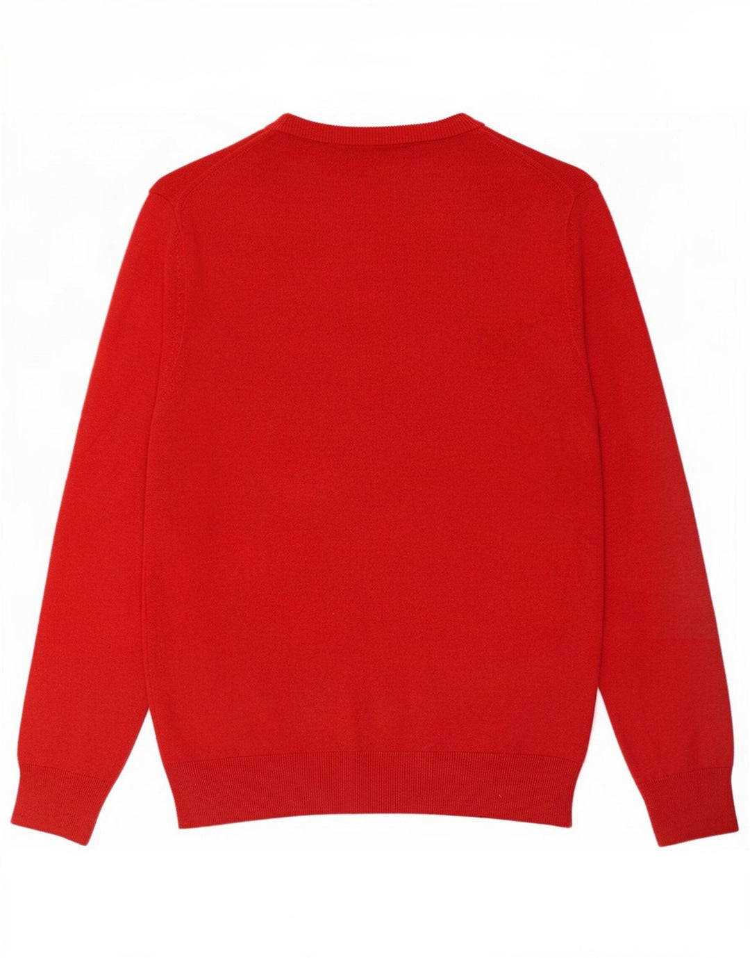 Suéter masculino Marks & Spencer com decote em V grande algodão vermelho