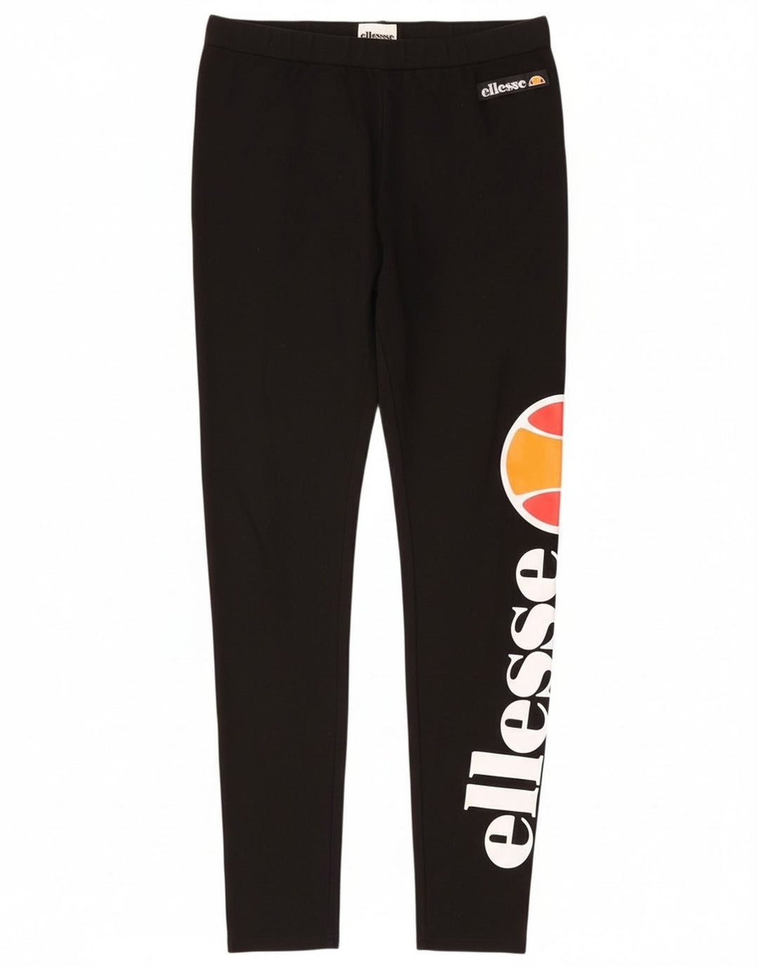 Ellesse Leggings Femininas Gráficas UK 12 Médio Algodão Preto