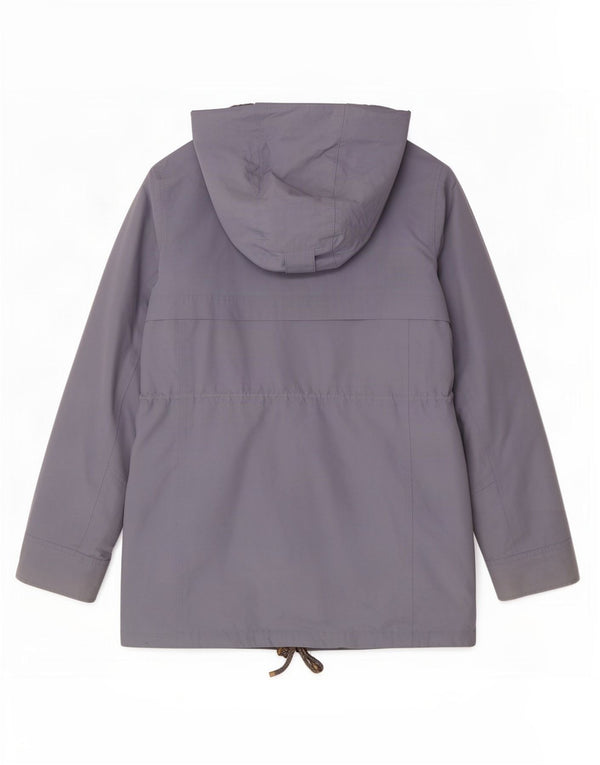 Jaqueta parka feminina com capuz Jack Wolfskin Reino Unido 14/16 grande algodão azul