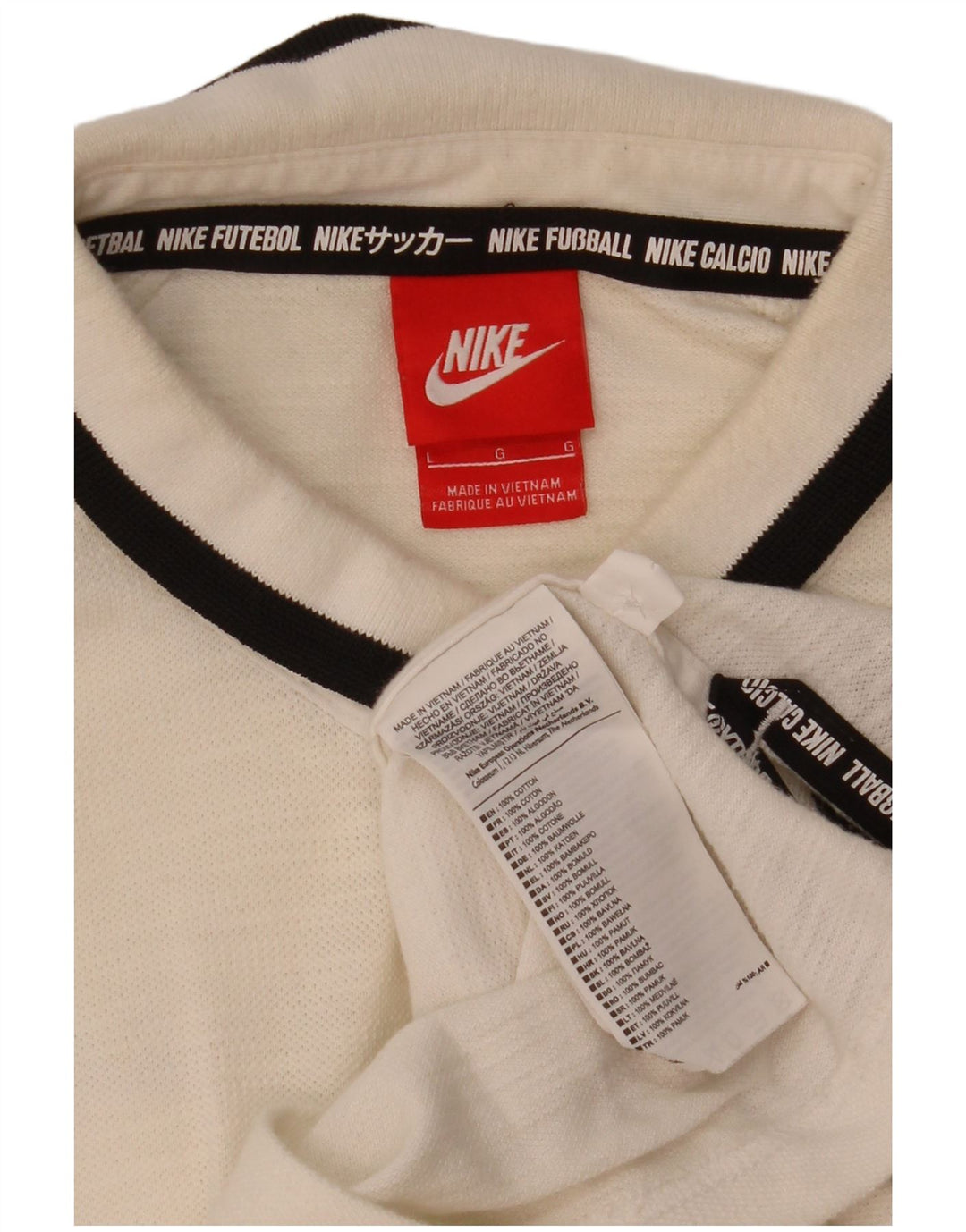 Camisa polo masculina NIKE grande algodão branco