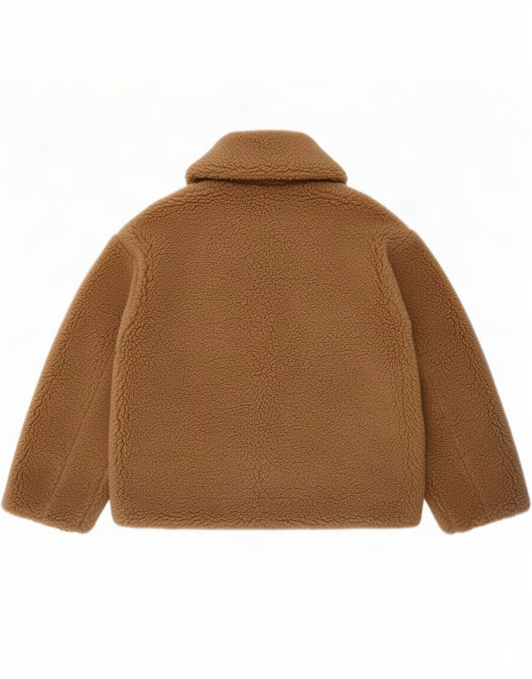 Zara Jaqueta Sherpa Feminina Oversized Reino Unido 6 XS Marrom Poliéster