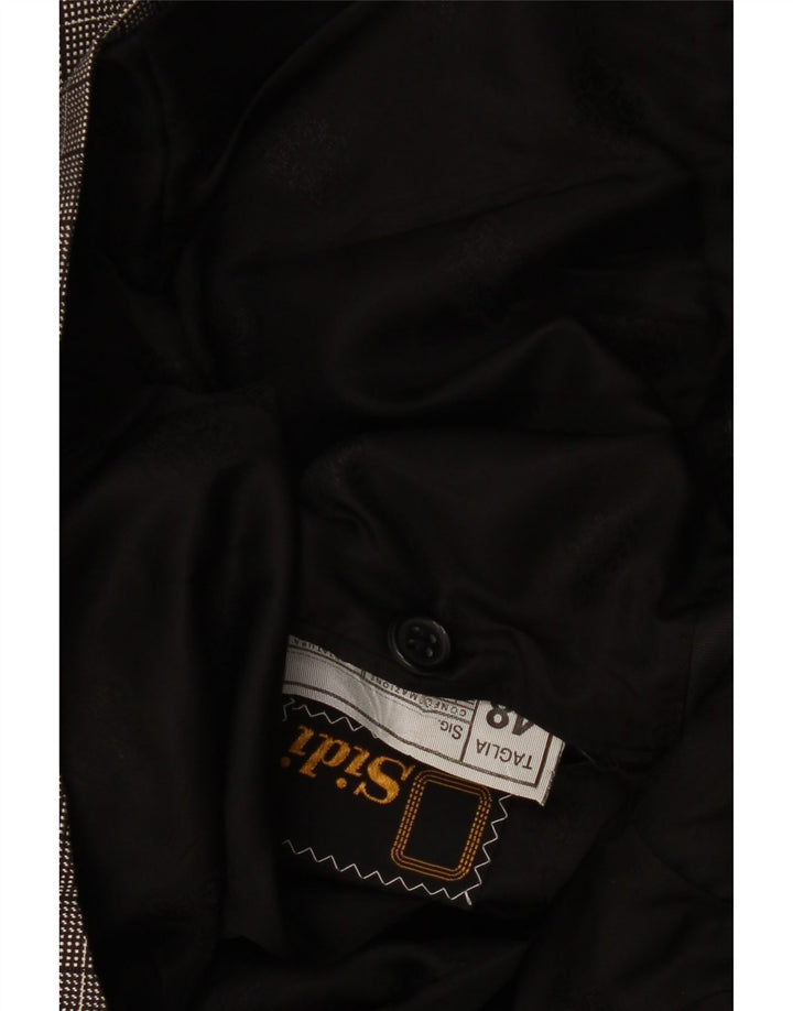 Jaqueta blazer feminina Sidi com peito duplo IT 48 XL cinza xadrez seda