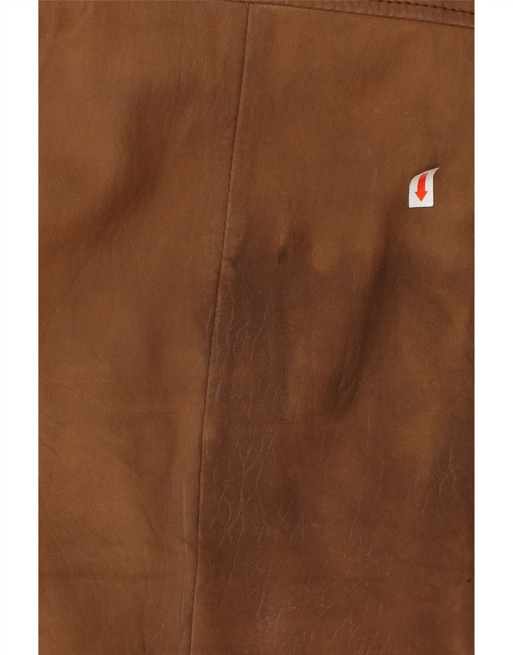 Jaqueta de couro masculina Conbipel IT 52 grande couro marrom