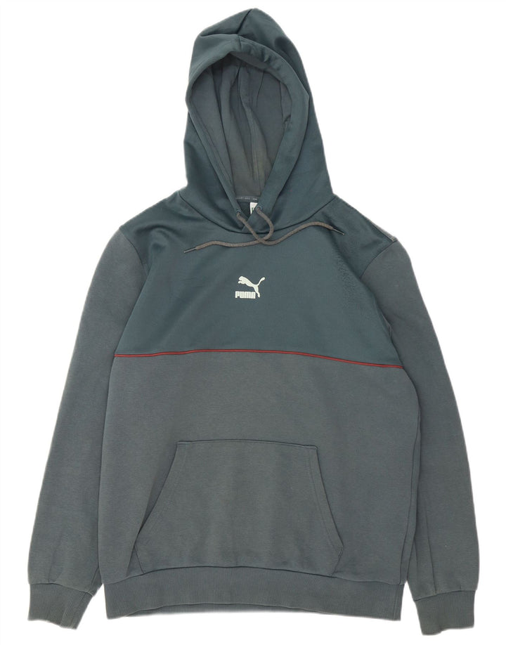Puma Mens Hoodie Jumper Médio Algodão Azul