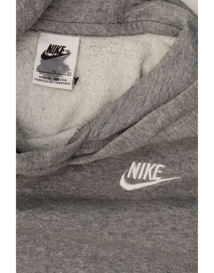 NIKE Womens Hoodie Jumper UK 18 XL Grey Flecked Cotton Vintage Nike and Second-Hand Nike from Messina Hembry 