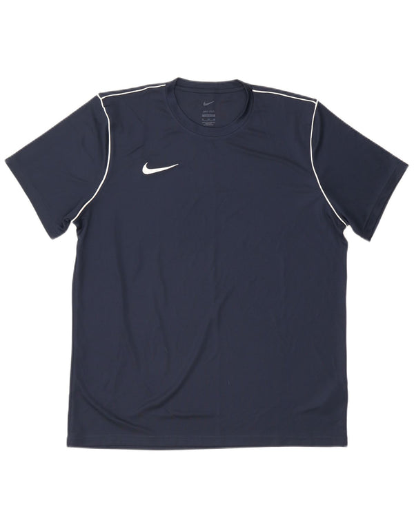 Camiseta masculina Nike Dri Fit Slim Fit Top XL azul marinho poliéster