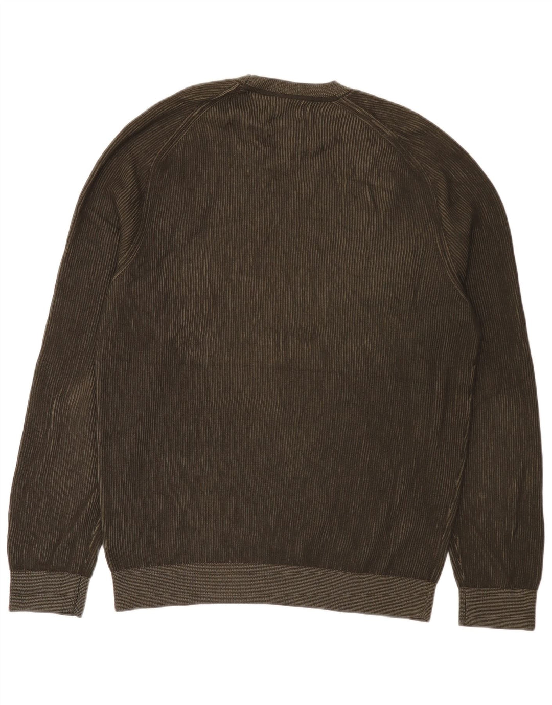Suéter masculino Massimo Dutti com gola redonda e algodão cáqui XL