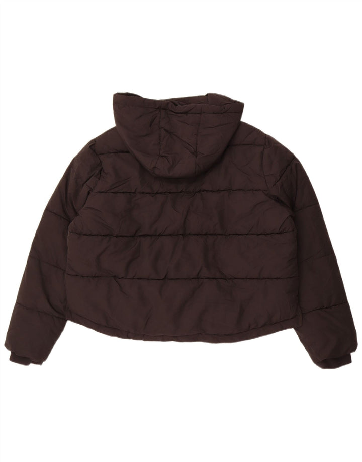 Jaqueta feminina acolchoada de grandes dimensões da French Connection Reino Unido 16 grande preta