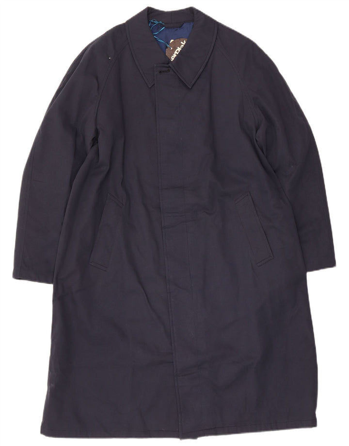 Sobretudo masculino vintage UK 38 médio azul marinho