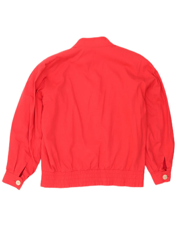 Jaqueta bomber vintage feminina de grandes dimensões EU 38 vermelho médio
