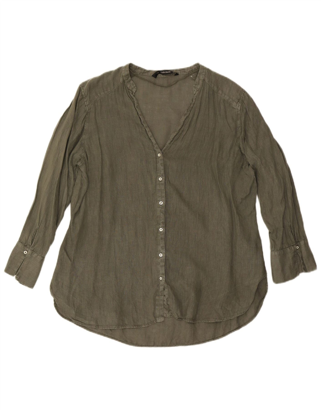 Blusa feminina ZARA UK 18 XL Caqui