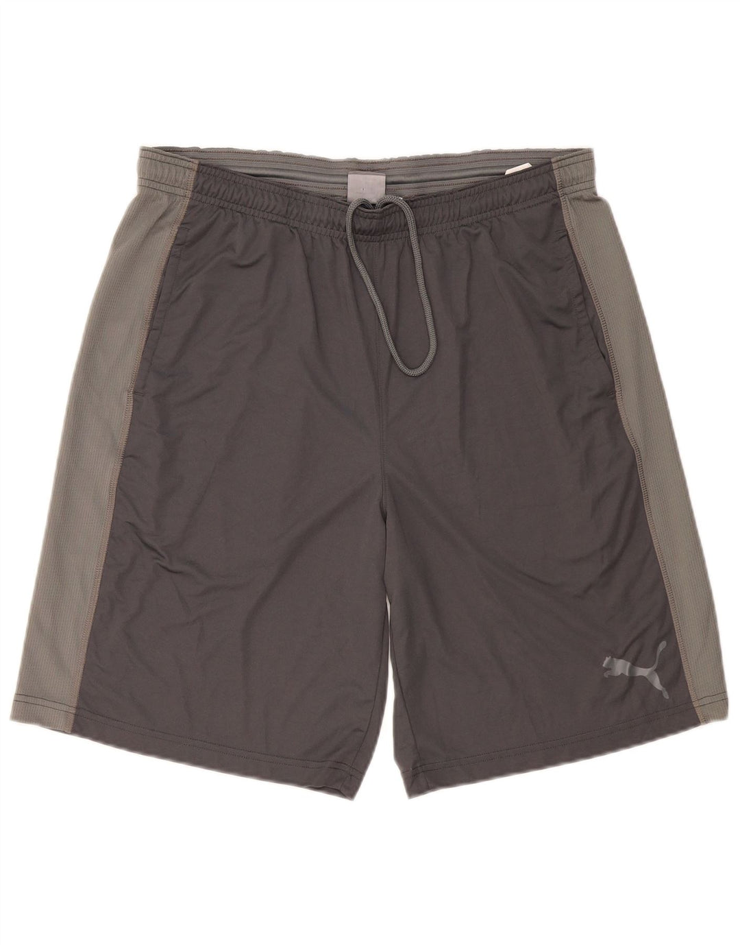 Shorts esportivos masculinos PUMA XL cinza colorblock poliéster