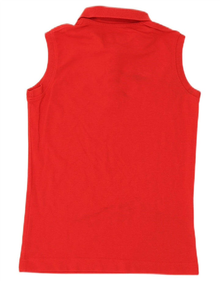Camisa polo feminina sem mangas Kappa UK 10 pequena vermelha