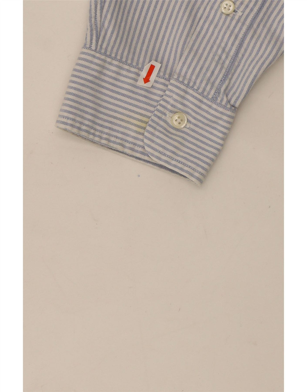 Camisa masculina Yarmouth RALPH LAUREN tamanho 17 XL algodão listrado azul