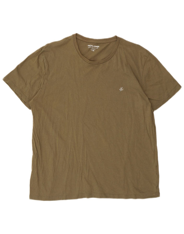 Camiseta masculina Jack & Jones Top XL algodão cáqui