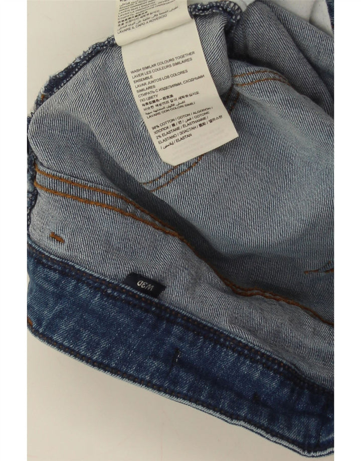 Shorts jeans feminino SUPERDRY W30 algodão azul médio