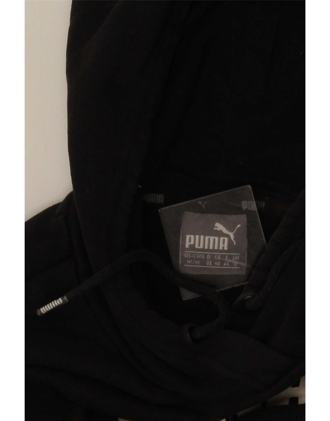 Puma feminino gráfico moletom com capuz Reino Unido 12 médio preto