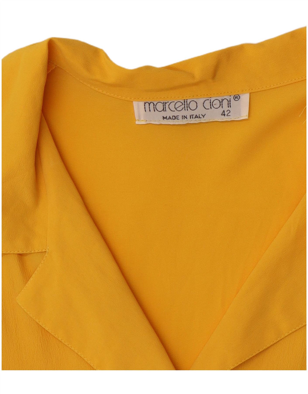 Blusa feminina de manga curta Marcello Cioni IT 42 médio amarelo