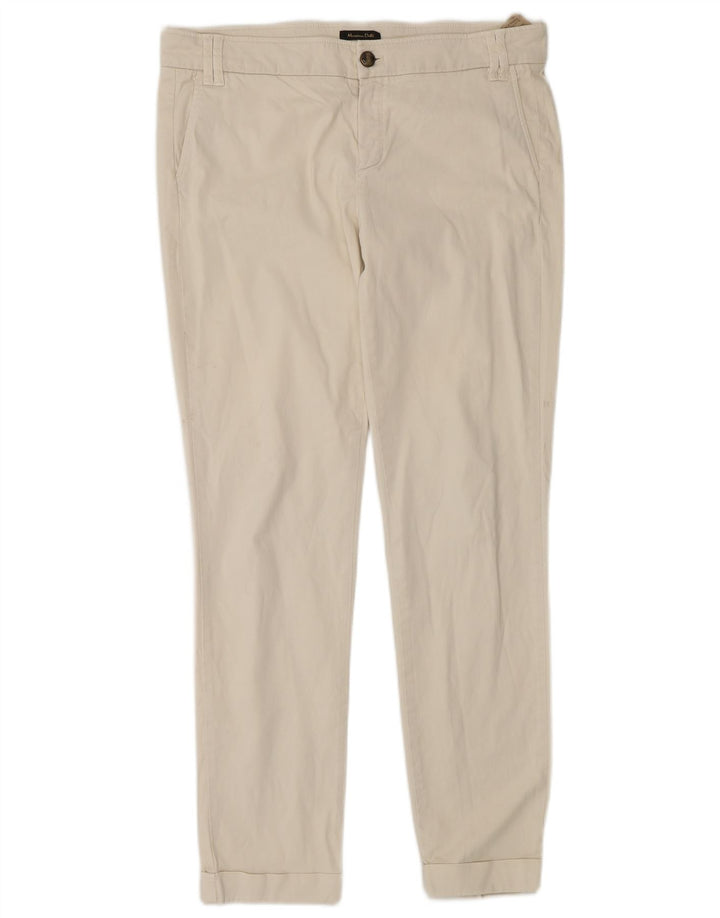 Calça Chino Mulher Massimo Dutti EU 40 Médio W30 L29 Branco