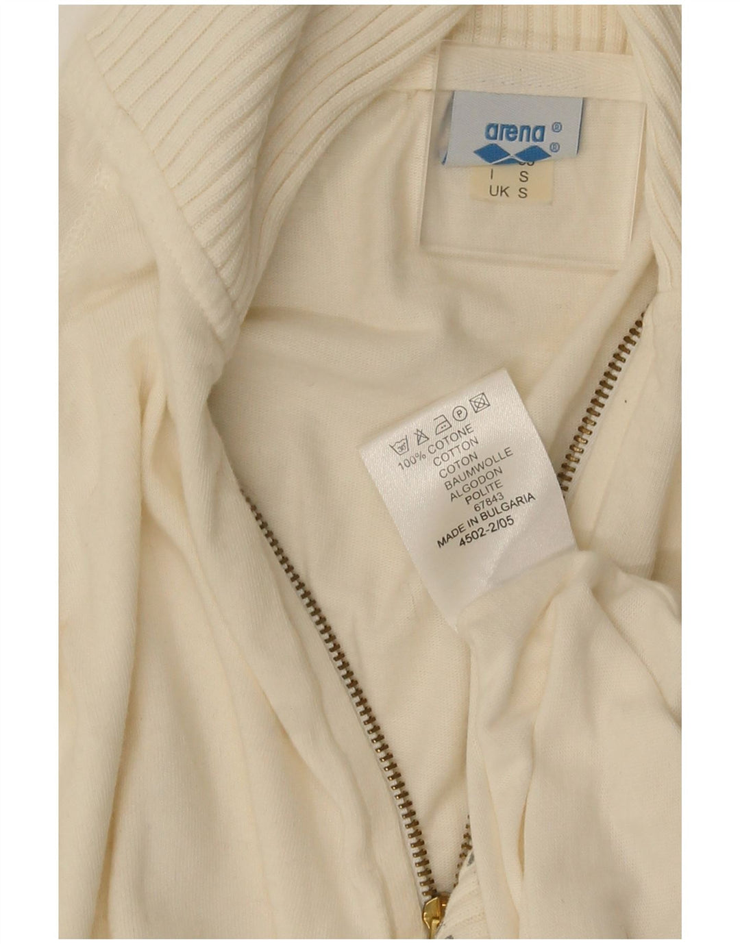 Arena feminino gráfico oversized agasalho jaqueta pequena de algodão branco