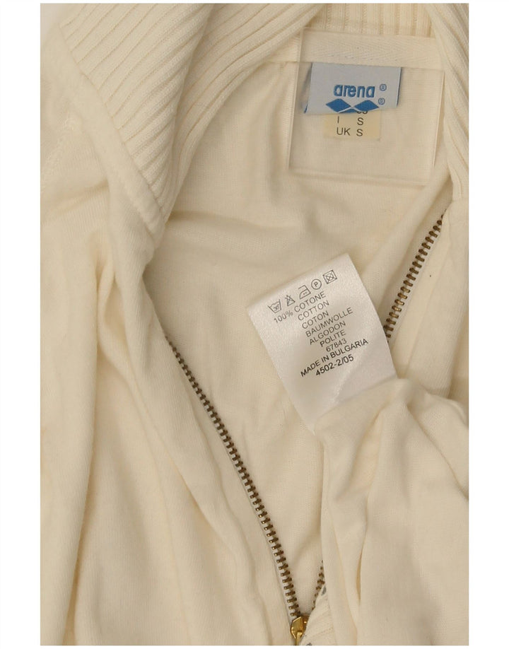 Arena feminino gráfico oversized agasalho jaqueta pequena de algodão branco
