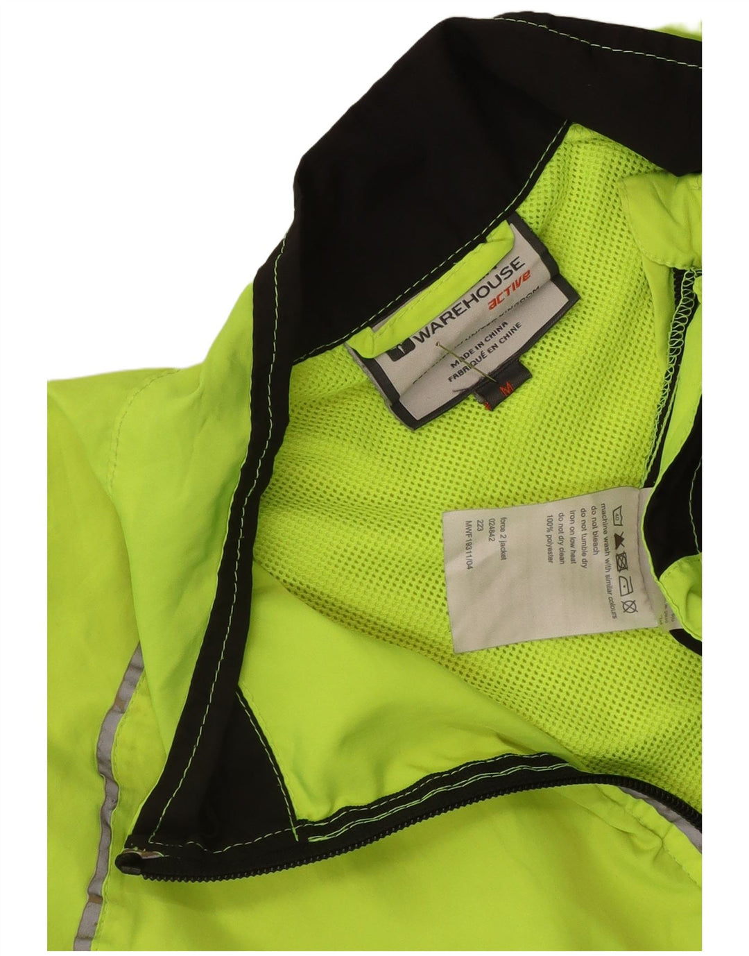 Jaqueta de chuva masculina Mountain Warehouse Reino Unido 38 bloco colorido amarelo médio