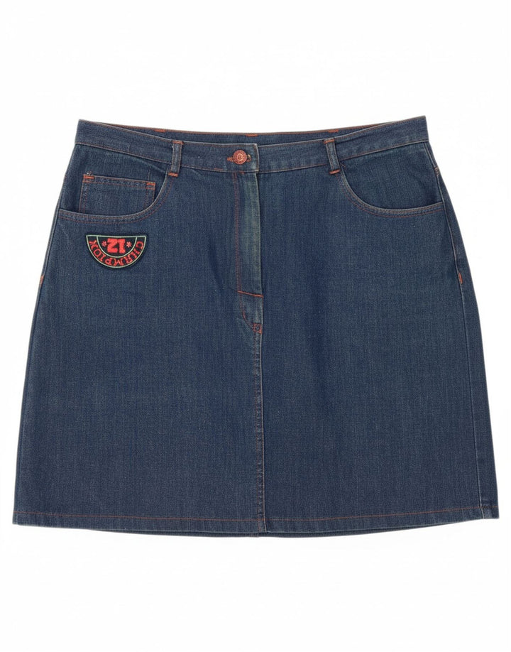 Saia jeans feminina CHAMPION IT 44 médio W32 azul