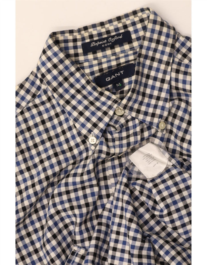 Camisa masculina GANT E-Z Fit algodão guingão azul médio