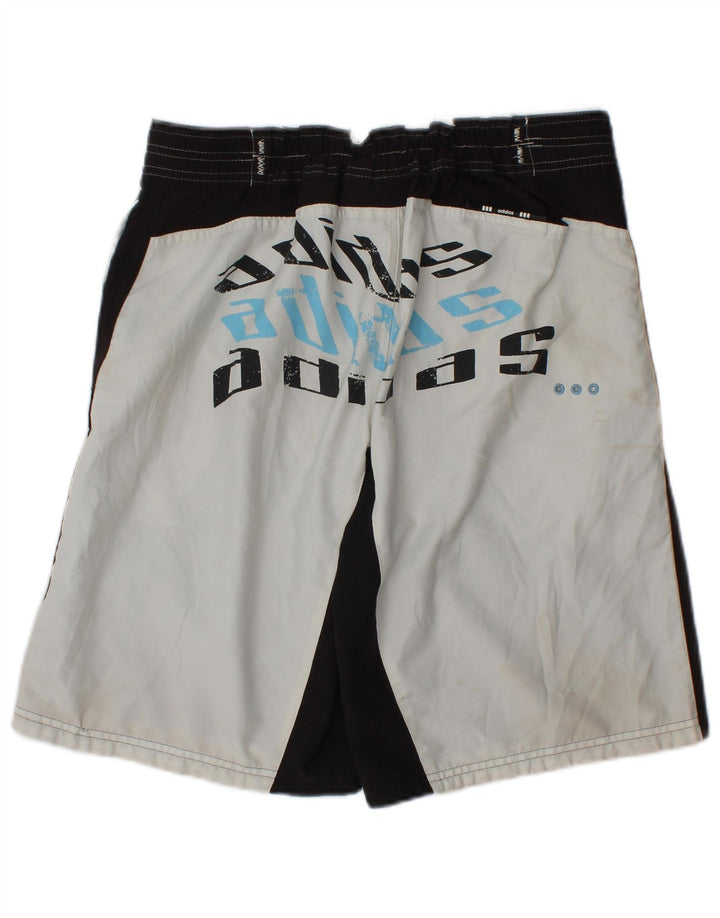 Shorts de natação masculinos Adidas Graphic médio preto colorblock poliéster