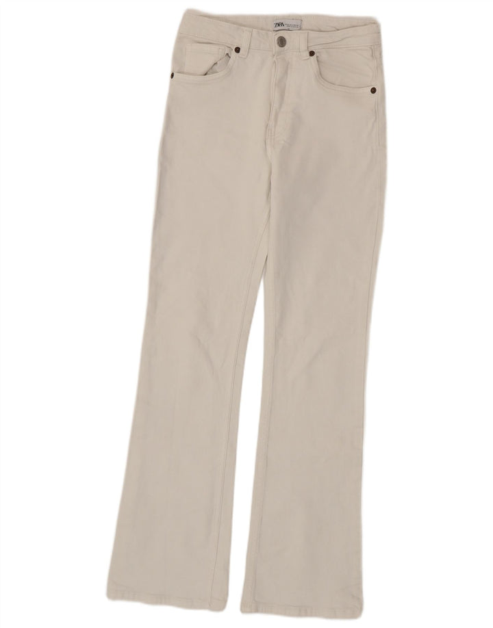 Zara Calça jeans feminina larga EU 36 XS W26 L32 Branco