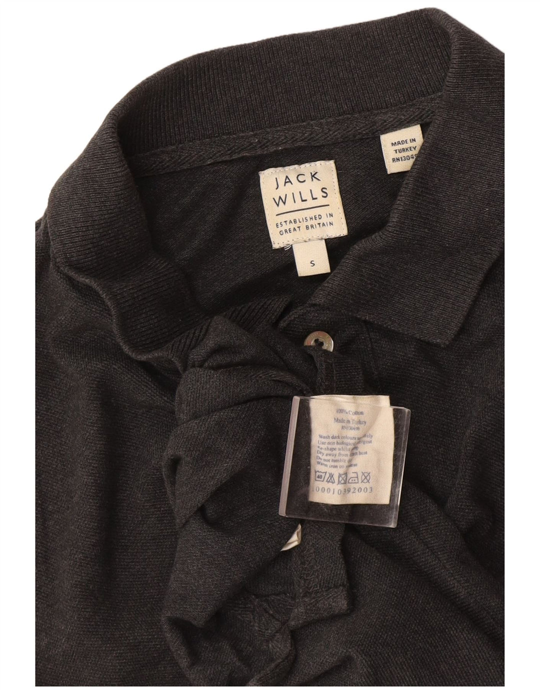 Camisa polo masculina Jack Wills pequena algodão cinza