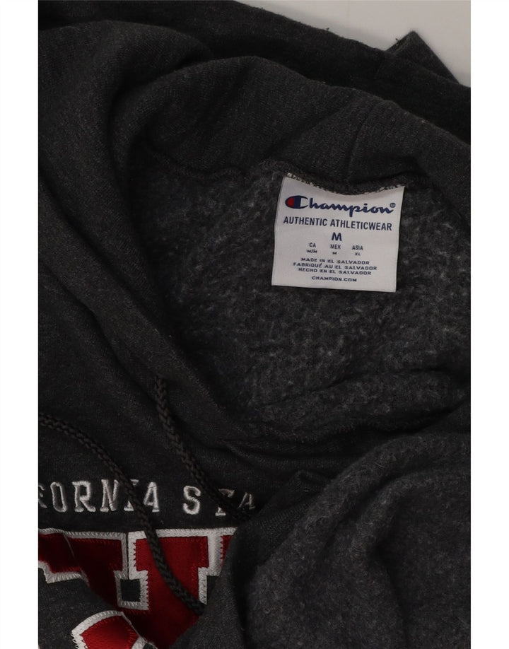 Campeão masculino Chico University gráfico moletom com capuz cinza médio algodão