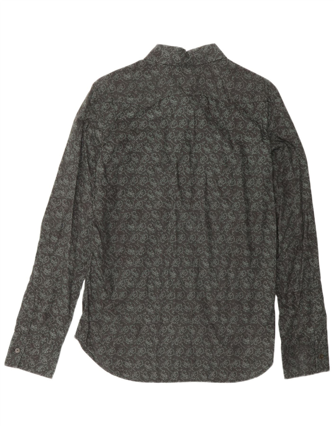 Camisa masculina diesel média preta algodão Paisley