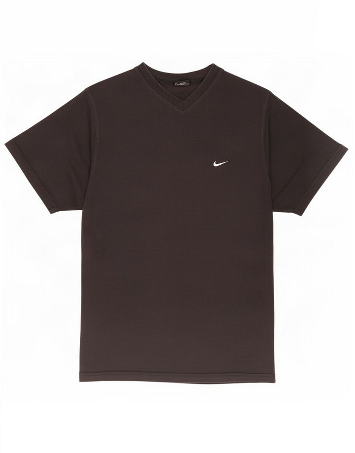Nike Mens Camiseta Top Médio Algodão Preto