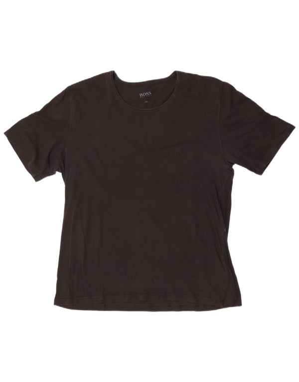 Camiseta feminina Hugo Boss UK 20 2XL algodão preto