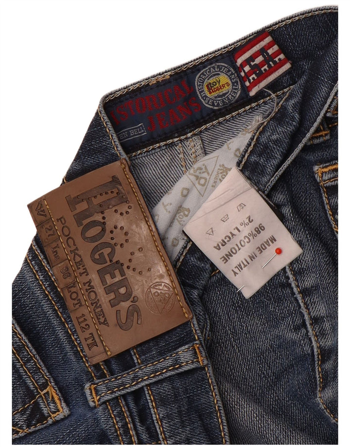Calça jeans feminina Roy Rogers W27 L32 azul marinho algodão