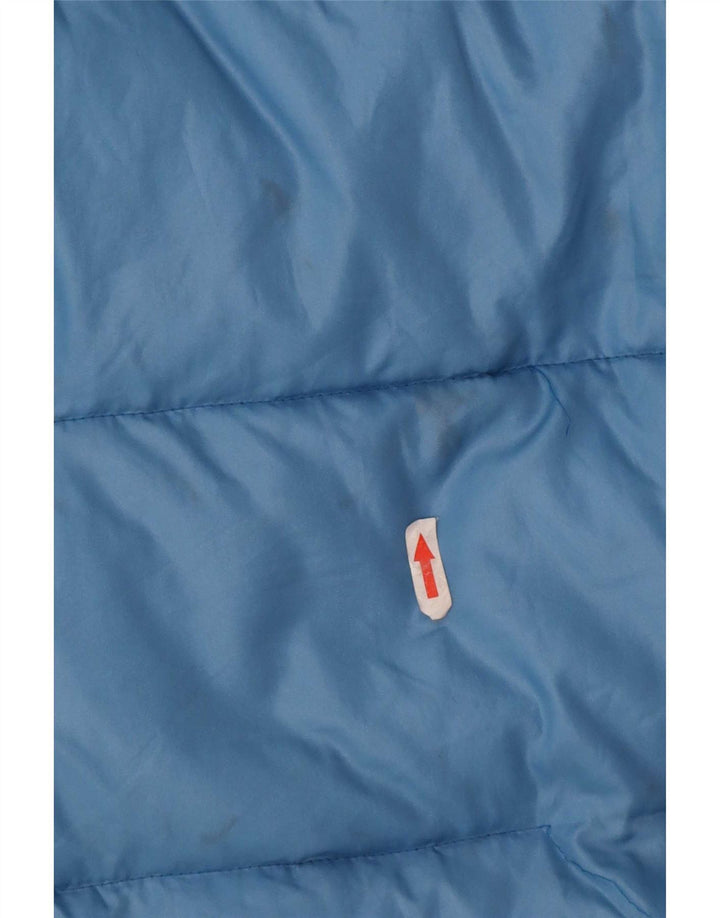 Jaqueta acolchoada feminina Fiorucci Reino Unido 14 grande nylon azul