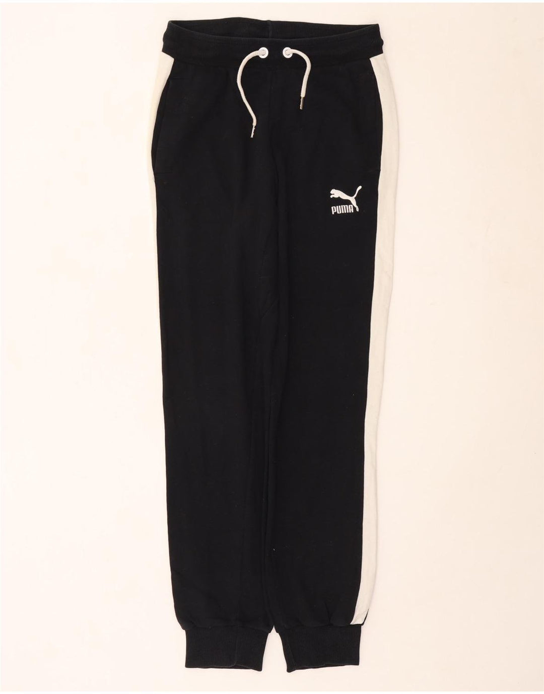 Calça de treino masculina Puma Joggers médio azul marinho colorblock