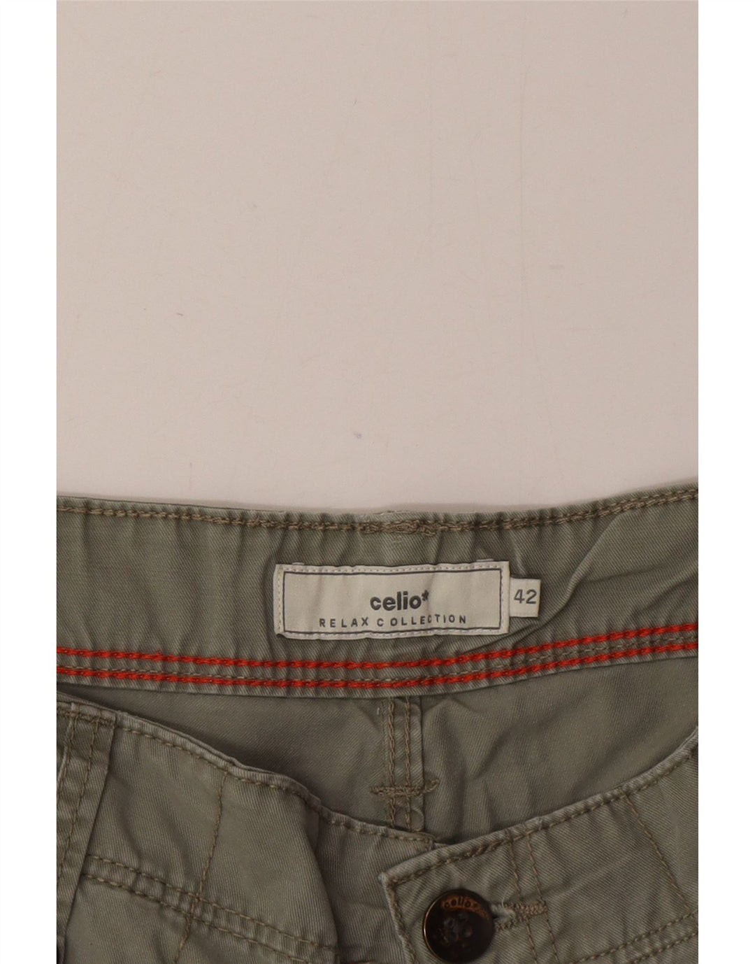 Bermuda masculina Celio Graphic Cargo W32 verde médio