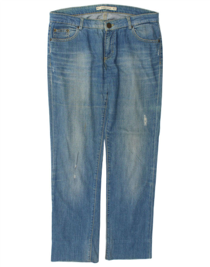 Calça jeans reta feminina Zara EU 40 médio W30 L29 algodão azul