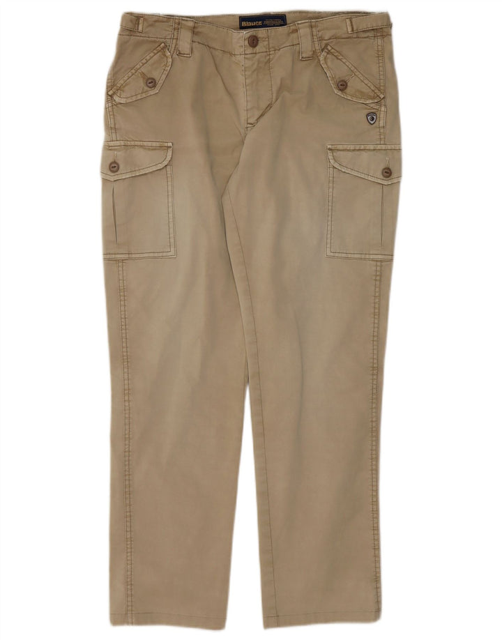 Calça cargo reta masculina BLAUER W31 L28 algodão bege