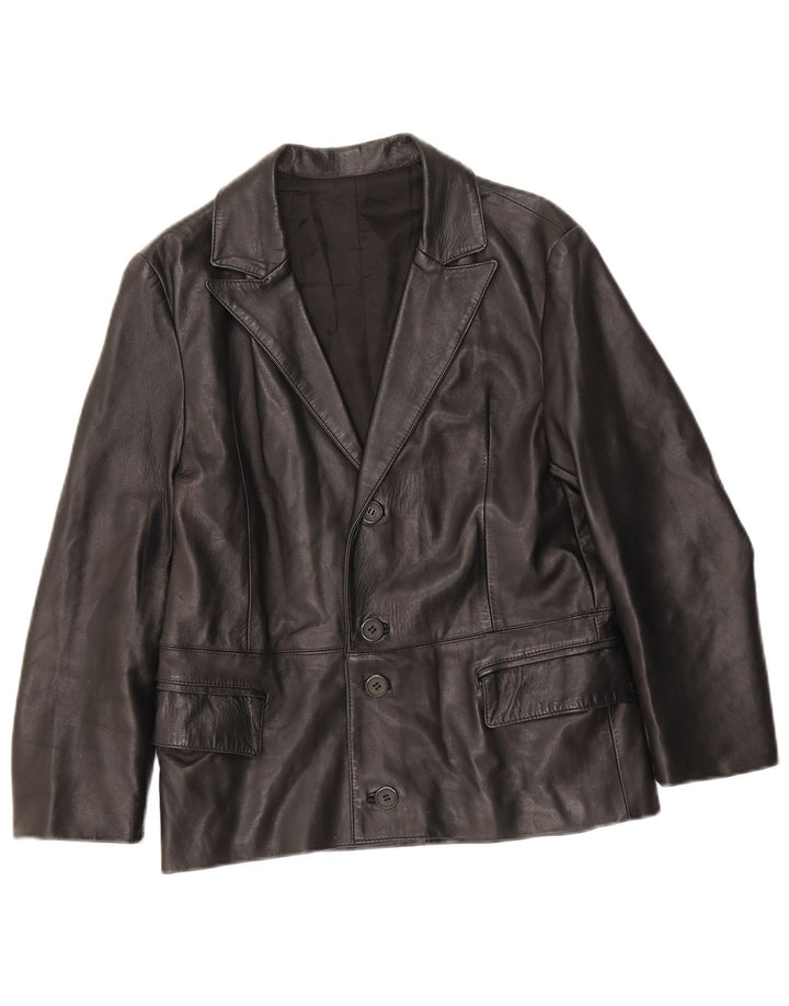 Jaqueta blazer masculina vintage com 4 botões UK 34 XS preta