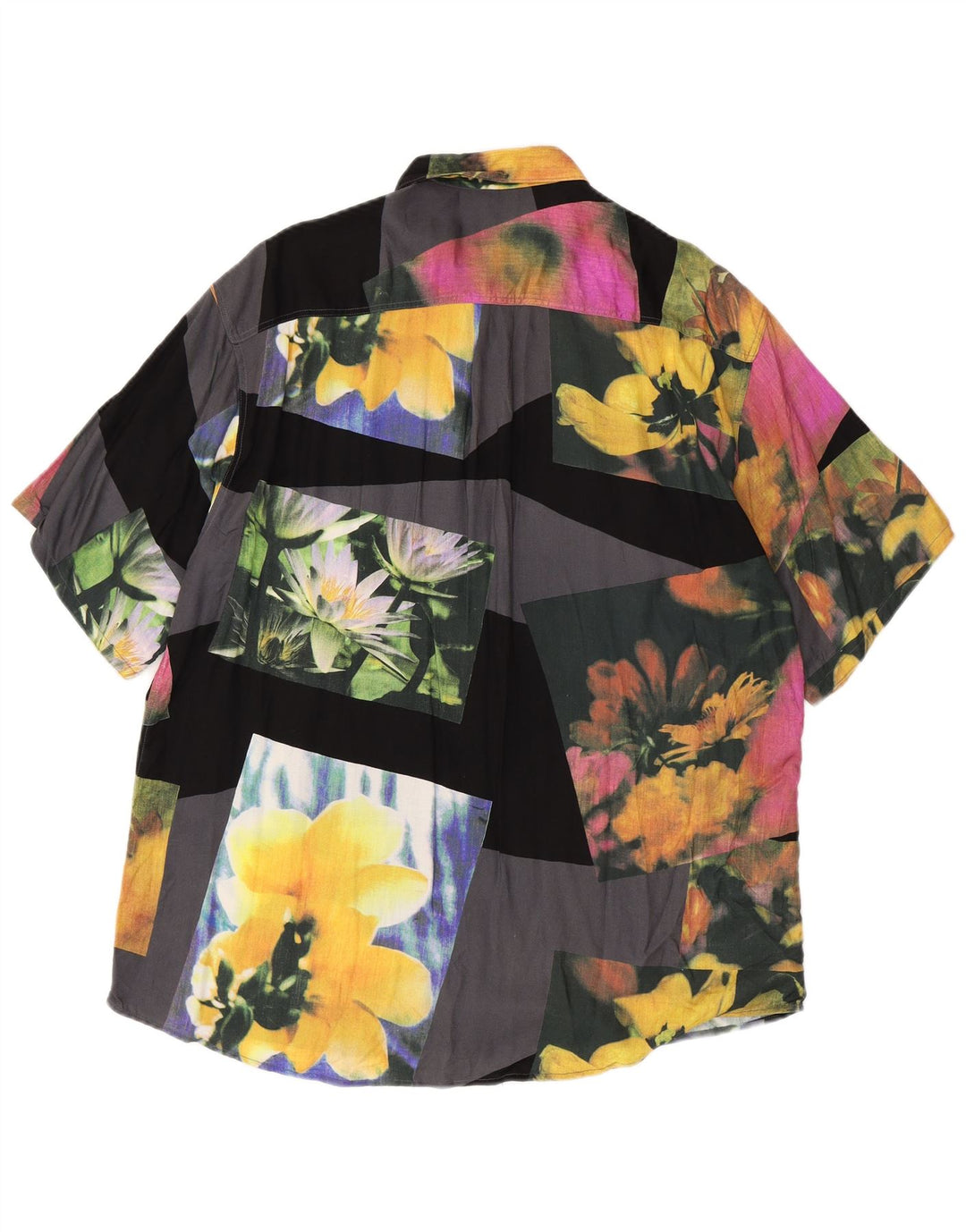 Camisa masculina de manga curta Fairbanks tamanho 42 patchwork grande multicolorido