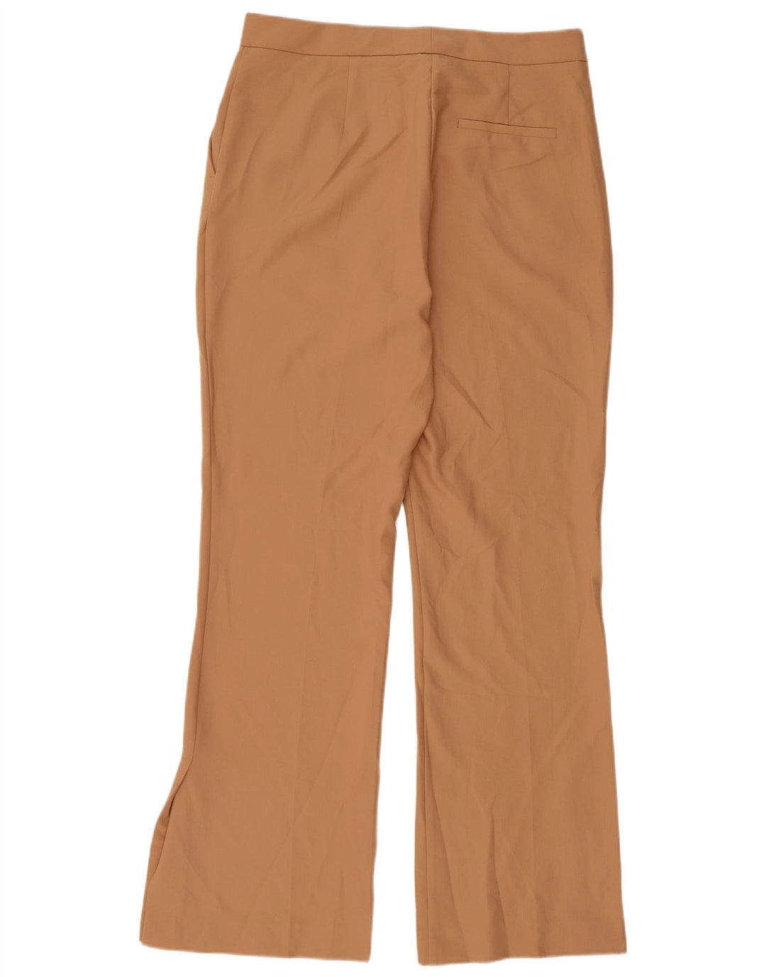Calça Chino Flare Feminina Zara Grande W30 L31 Marrom Poliéster