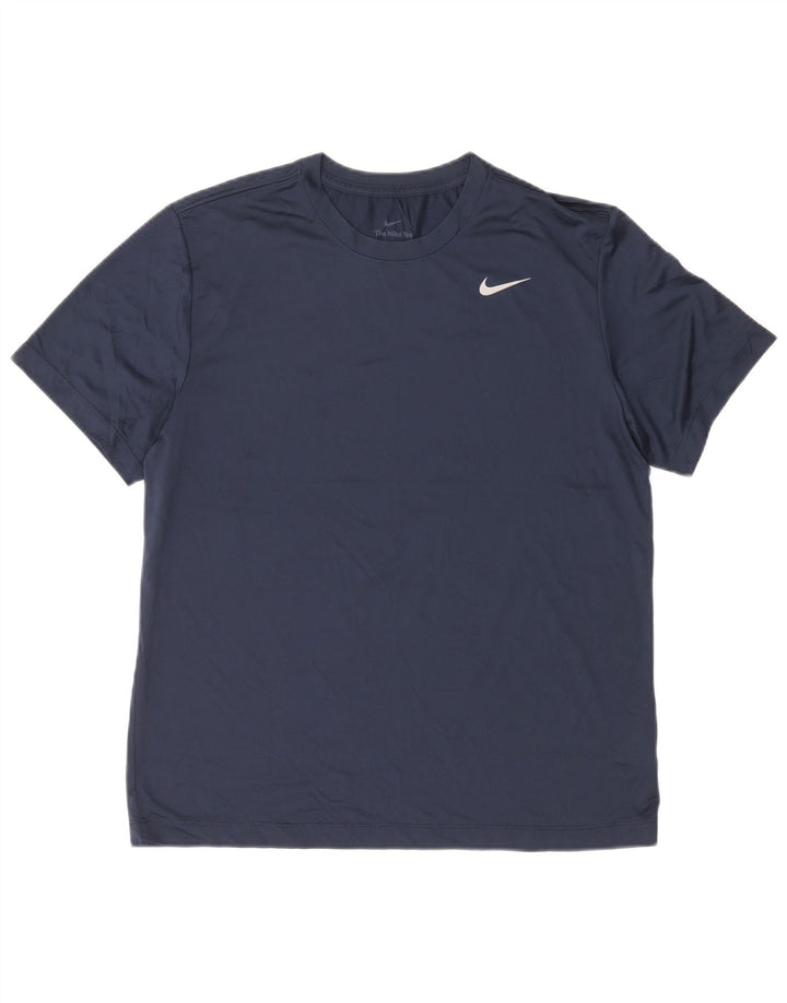 Camiseta masculina Nike Dri Fit Top XL azul marinho poliéster
