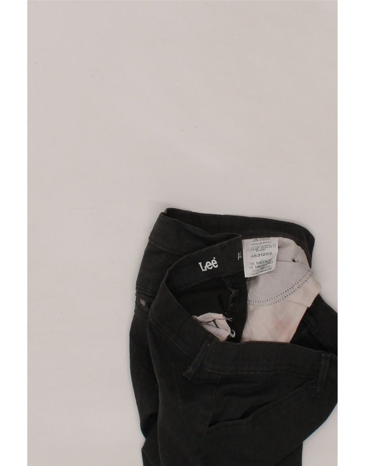 LEE Womens Straight Casual Trousers US 16 2XL W36 L30 Grey Cotton Vintage Lee and Second-Hand Lee from Messina Hembry 